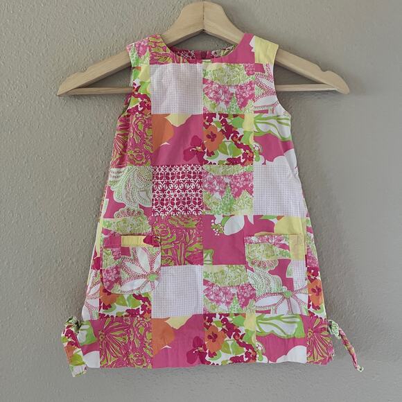 Lilly Pulitzer Vintage Patch work floral pink dress
